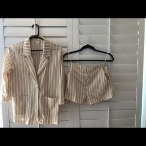 Stripe shorts suit set (12th Tribe)